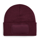 Beechfield B445 Patch Beanie – Burgundy