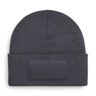 Beechfield B445 Patch Beanie – Graphite Grey