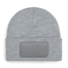 Beechfield B445 Patch Beanie – Heather Grey