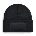 Beechfield B445 Patch Beanie – Schwarz