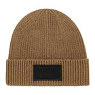 Beechfield B442R Fashion Patch Beanie – Biscuit / Black