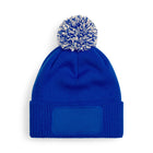 Beechfield B443 Snowstar® Patch Beanie – Bright Royal / Off White