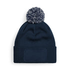 Beechfield B443 Snowstar® Patch Beanie – French Navy / Light Grey