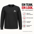 Kariban K474 mit Frontdruck und Produktvorteilen – Gestaltungsbeispiel mit Musterlogo