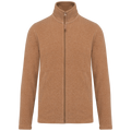 Kariban K911 Fleecejacke – Camel Heather – Vorderansicht ohne Stickerei