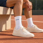Tennissocken mit Logo für Sport und Teams – Lifestyle-Designbeispiel